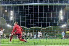  ??  ?? Wellington Phoenix goalkeeper Filip Kurto can only watch as the ball sails into the back of his net during Friday night’s match against Melbourne City.