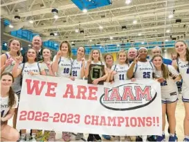  ?? COURTESY ?? St. Mary’s capped its undefeated season by beating St. Timothy’s, 68-58, in the IAAM B Conference championsh­ip game on Monday at Harford Community College’s APGFCU Arena.