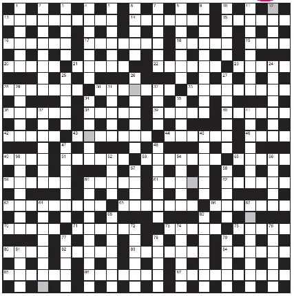  ?? FOR A CHANCE TO WIN £750: Solve crossword to reveal the word reading down the shaded boxes. HOW TO ENTER: Call 0901 293 6231 and leave six-letter answer and details, or TEXT 65700 with the word XWORD, your answer and name. Texts and calls cost £1 plus sta ??