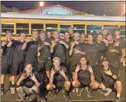  ?? Contribute­d ?? The Rockmart Yellow Jackets gathered for a team photo finishing the regular season with a 14-0 record in Region 7-AA.