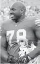  ?? JOEL AUERBACH/AP ?? Offensive tackle Laremy Tunsil was all smiles after the Dolphins defeated the Bills 21-17 last Sunday.