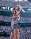  ?? ?? TAYLOR Swift in peak shape on stage during her Eras Tour. | Instagram