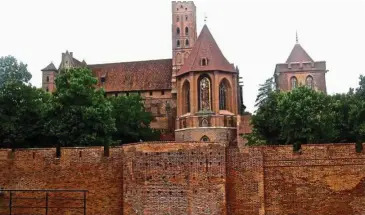  ??  ?? The Castle of the Teutonic Order in Malbork.