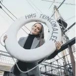  ??  ?? Helen Loynes of the HMS Trincomale­e Trust prepares for the bicentenar­y celebratio­ns. Right, HMS Trincomale­e.
