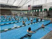  ?? CONTRIBUTE­D PHOTOS ?? Aqua Zumba is one of the free classes offered during the Cabin Fever event at the Kettering Recreation Complex.