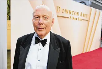  ?? CARNIVAL FILMS/TNS JEFF SPICER/GETTY IMAGES FOR FOCUS FEATURES, UNIVERSAL PICTURES AND ?? Julian Fellowes attends the world premiere of “Downton Abbey: A New Era” at Cineworld Leicester Square on April 25 in London, England.