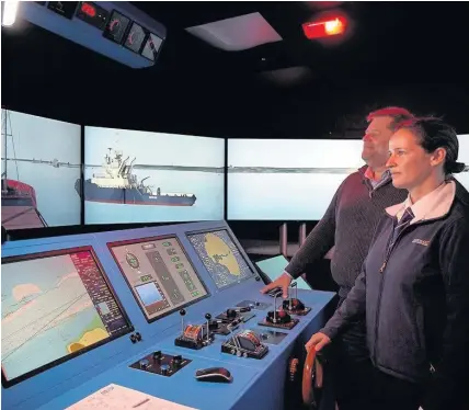  ??  ?? > A marine navigation suite has been installed at the Port of Milford Haven