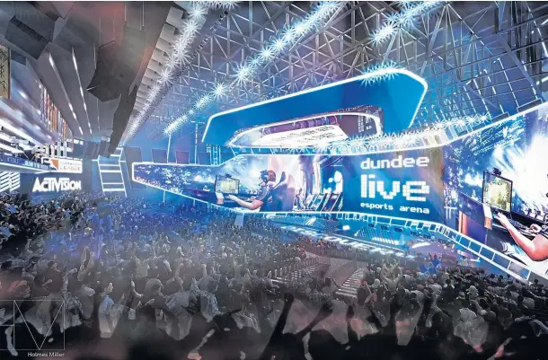  ?? ?? ‘PHENOMENAL’: What the Dundee esports arena will look like when it is completed in 2025, complete with world-class livestream­ing capabiliti­es.