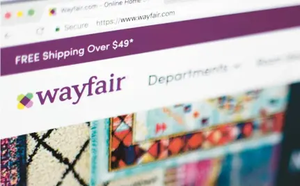  ?? JENNY KANE/AP ?? Wayfair is one of the stocks that has sprinted out fast this year. However, it has posted losses in nine of the past 10 years.