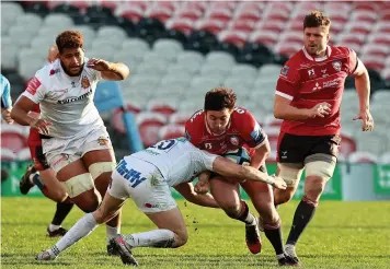  ??  ?? Henry Walker scored two tries for Gloucester in the win over Exeter