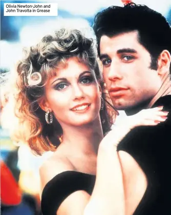  ??  ?? Olivia Newton-John and John Travolta in Grease