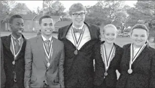  ?? Submitted photo ?? The Texas High School Student Congress recently earned the district title at the District Student Congress meet in Paris, Texas, and will now advance to the state meet in Austin. The judges evaluated the contestant­s for their research and analysis of...