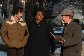  ?? Photograph: Seacia Pavao ?? ‘Let down by life’: Dominic Sessa, Da’Vine Joy Randolph and Paul Giamatti in The Holdovers.