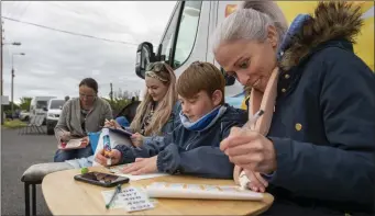  ?? Julia O’Halloran , Catherine O’Halloran, and Graham and Lisa Edge at the street bingo in Ardfert. ??