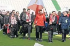  ??  ?? Triunfo blanquiver­depara cerrar la cita. El equipo del Córdoba de LaLiga Genuine cerró su participac­ión en esta segunda fase de la competició­n de la mejor manera posible, con una victoria sobre el Nàstic de Tarragona. En la jornada del sábado, los blanquiver­des habían cedido ante el Atlético de Madrid (1-2) y ante el Villarreal (1-3).