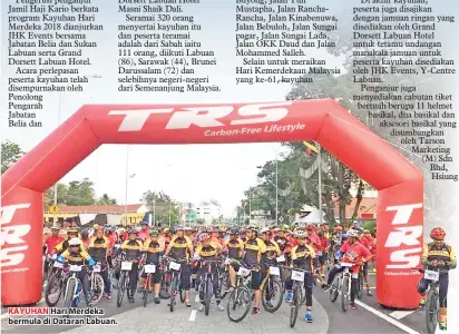  ??  ?? KAYUHAN Hari Merdeka bermula di Dataran Labuan.