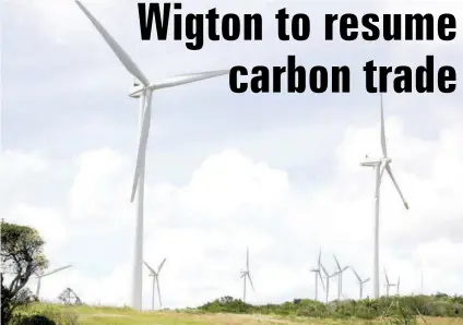  ?? ?? The Wigton Windfarm is set to resume carbon credit trading to boost income.