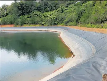  ?? Photo / Supplied ?? The Te Tahi reservoir has dropped to a low level, with no rain in sight for the Waikato region.