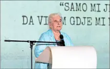  ?? ?? Munira Subašić: Uspjele smo da obilježimo mjesto zločina i mjesto genocida. Poslali smo odavde poruku da smo doživjeli nepravdu, da su naša nevina djeca ubijena samo zato što su bili muslimani i da se osudi taj čin.