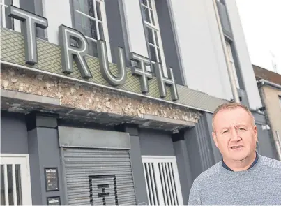  ?? Picture: Steven Brown. ?? Lee Murray outside his club Truth on North Street, Leven.