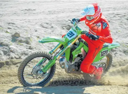  ?? Photo / Bikesportn­z.com ?? Pa¯ pa¯ moa’s Cody Cooper (Kawasaki KX450F) kicked off his 2022 season in the best way possible, taking the chequered flag in the premier MX1 class at MX Fest in Taupo¯ over Labour Weekend.