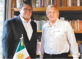  ?? ESPECIAL ?? Se reunió con el futuro líder de Morena en el Senado, Ricardo Monreal