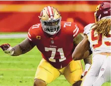  ?? RICK SCUTERI/ASSOCIATED PRESS FILE ?? The San Francisco 49ers will be keeping standout offensive tackle Trent Williams thanks to the record-setting $138 million deal announced Wednesday.