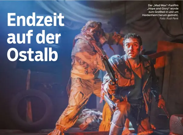  ?? Foto: Rudi Penk ?? Der „Mad Max“-fanfilm „Hope and Glory“wurde zum Großteil in und um Heidenheim herum gedreht.