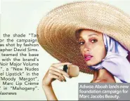  ??  ?? Adwoa Aboah lands new foundation campaign for Marc Jacobs Beauty.