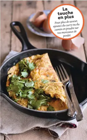  ??  ?? La touche en plus Pour plus de saveur, ou du ajoutez du curry sur cumin enpoudre vos morceaux de poulet.