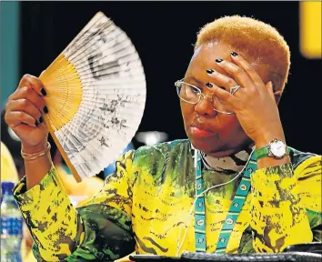  ?? Picture: REUTERS ?? DISAPPOINT­ED: Lindiwe Zulu digests the election results during the ANC ’s 54th national conference on Monday