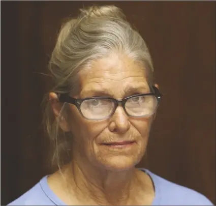  ?? AP PHOTO/STAN LIM ?? Leslie Van Houten attends her parole hearing at the California Institutio­n for Women Sept. 6, 2017 in Corona, Calif.