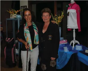  ??  ?? Wicklow Golf Club Lady President Phyl Long pictured with the second place finisher in the Lady President’s Prize, Maria Hidalgo.