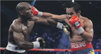  ?? Getty ?? Manny Pacquiao during his unanimous points defeat to Floyd Mayweather in 2015