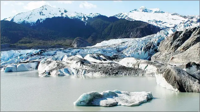  ??  ?? In this photo provided by James Balog/Extreme Ice Survey, the Mendenhall glacier outside of Juneau, Alaska in 2007. (AP)