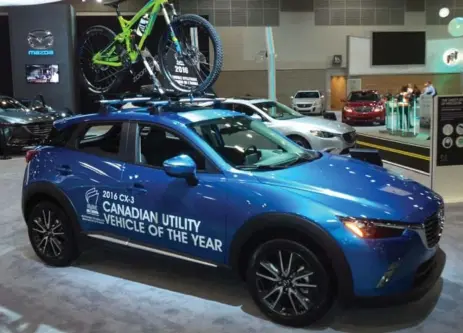  ?? STEVE BOND ?? The 2016 Mazda CX-3 was named the Canadian Utility Vehicle of the Year in February at the Canadian Internatio­nal Auto Show in Toronto.