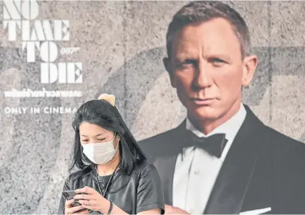  ?? ARCHIVO ?? Para evitar perdidas, la última cinta de Daniel Craig como James Bond, ‘No Time to Die’, se estrenará el próximo 25 de noviembre.