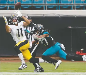  ?? MICHAEL REAVES/GETTY IMAGES ?? Canadian Chase Claypool is one of several Pittsburgh Steelers who voiced frustratio­n Wednesday after learning their U.S. Thanksgivi­ng game against Baltimore has been moved to Sunday.