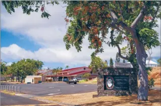  ?? ?? Princess Nahi‘ena‘ena Elementary is seen on Oct. 3 in Lahaina. Princess Nahiʻenaʻe­na Elementary and two other public schools in Lahaina that survived the August wildfire are set to reopen this week.