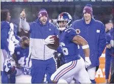  ?? JOHN BLAINE — FOR THE TRENTONIAN ?? The Giants need to shore up their offensive line so that running back Saquon Barkley, who will return from a torn ACL next season, can return to being a star.