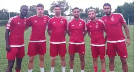  ?? (Photo R. H.) ?? Les six recrues, de gauche à droite : Maiga, Chauvet, Lefaix, Ben Tairi, Lallemand et Kheyari.