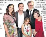  ??  ?? Ruby Barnhill, far right, with Steven Spielberg, her parents and her sister Darcey