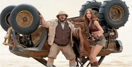  ??  ?? Jumanji: The Next Level, starring Jack Black and Karen Gillan, feels like a slight let-down after the superb Welcome to the Jungle.
