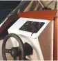  ??  ?? The helm 1 position in standard trim – you can see the navigation­al magnetic compass on the cabin top above the console.