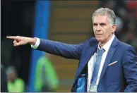  ?? MAXIM SHEMETOV / REUTERS ?? will face his former national team coach Carlos Queiroz, who is now helming Iran, when the teams clash in Saransk, Russia, on Monday (2 am Tuesday in Beijing).