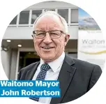  ??  ?? Waitomo Mayor John Robertson