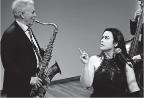  ?? [MARINA CHASSE PHOTO] ?? Jazz pianist and singer and Oklahoma native Champian Fulton, right, collaborat­ed with saxophonis­t Scott Hamilton on her new album, “Birdsong.”