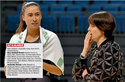  ?? GETTY IMAGES ?? Experience­d goal shoot Maria Folau and Silver Ferns coach Janine Southby are plotting a course towards the Commonweal­th Games in April.