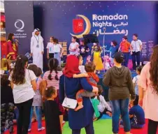  ??  ?? Visitors to the Hyatt Plaza Mall – young and old alike – enjoying an event being held as part of ‘Ramadan Nights’.