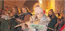  ?? FOTO: KST ?? Die Lindauer Jugendkape­lle spielt „Lasst und froh und munter sein“und „Alle Jahre wieder“.